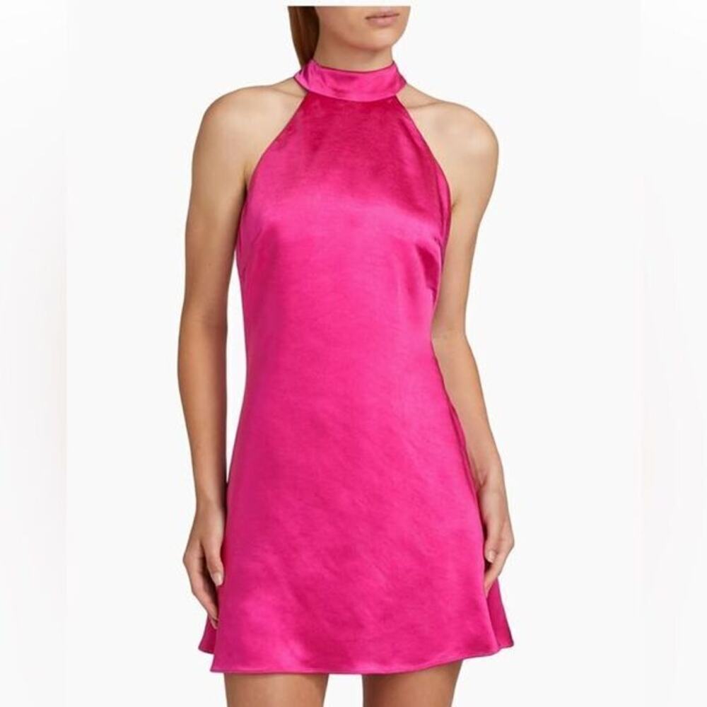 Elliatt x Revolve Elliatt Women's Aria Halter Mini Dress Fuschia XS Cocktail